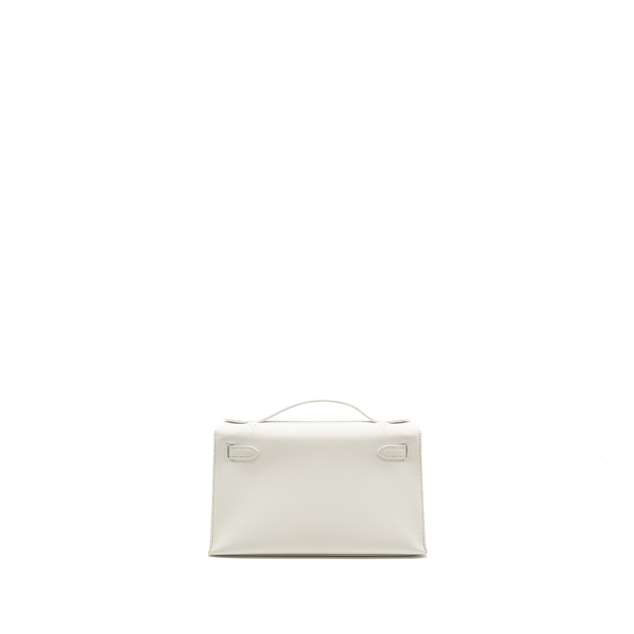HERMES KELLY POCHETTE SWIFT 01 BLANC GHW - Image 2