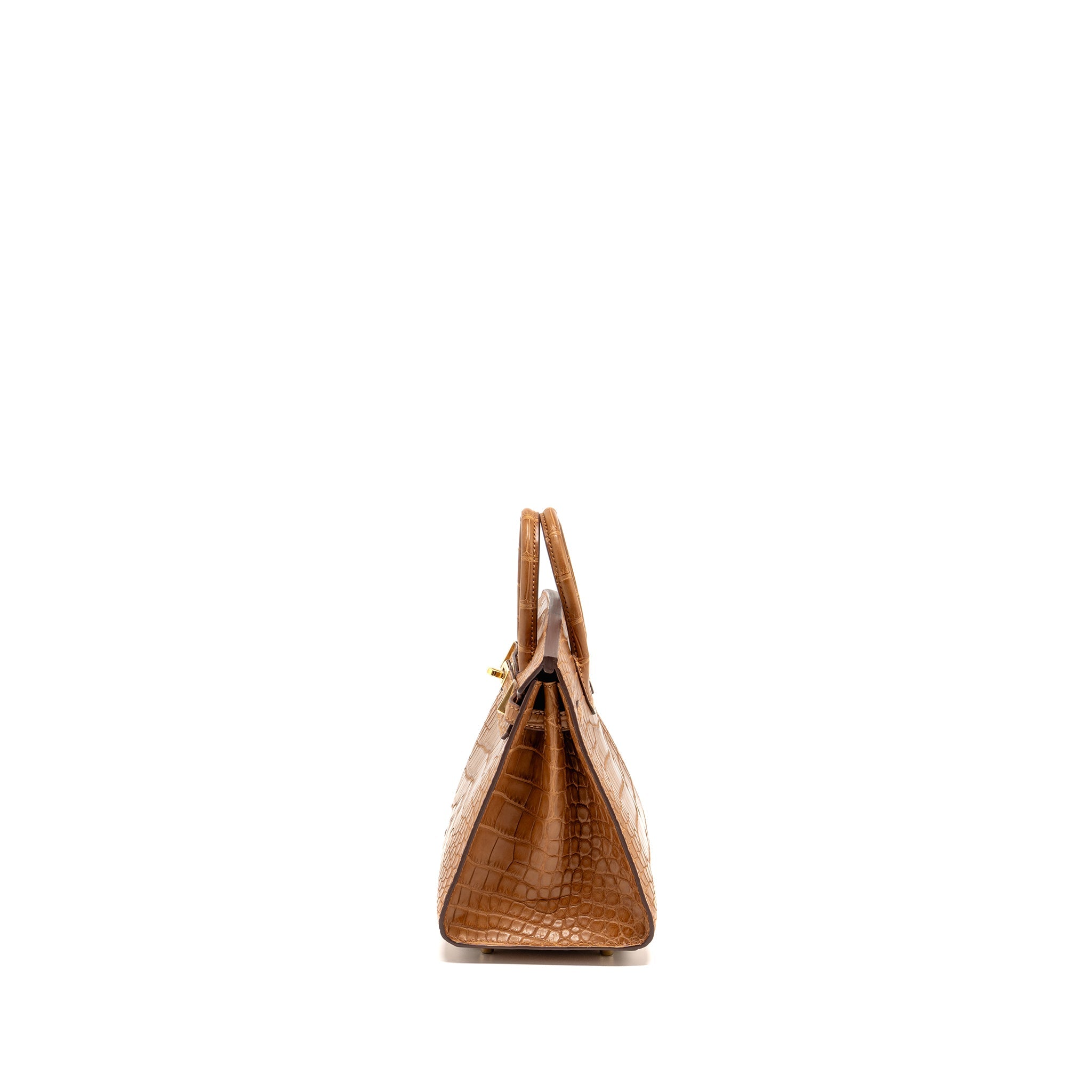 HERMES BIRKIN 20 ALLIGATOR MISSISSIPPIENSIS MAT GOLD GHW - Image 4