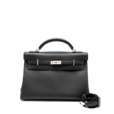 HERMES KELLY MAXI 42 TOGO BLACK SHW