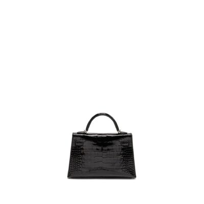 Alternative view of HERMES MINI KELLY II SHINY ALLIGATOR MISSISSIPPIENSIS BLACK SHW