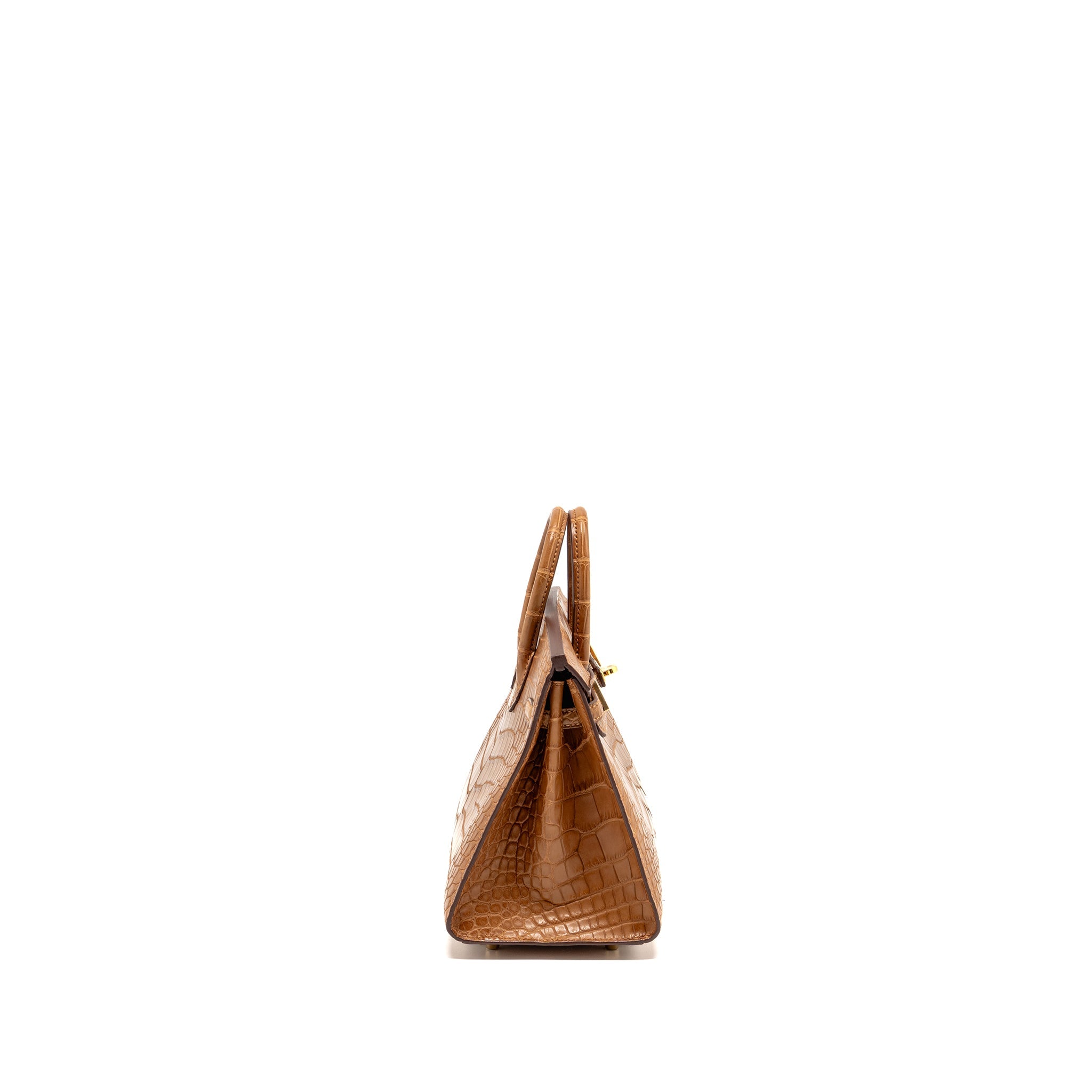 HERMES BIRKIN 20 ALLIGATOR MISSISSIPPIENSIS MAT GOLD GHW - Image 3