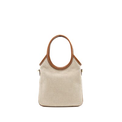 Alternative view of MIU MIU MINI IVY BAG CANVAS/LEATHER BEIGE/BRANDY GHW