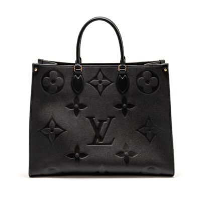 LOUIS VUITTON ONTHEGO GM MONOGRAM EMPREINTE LEATHER BLACK GHW