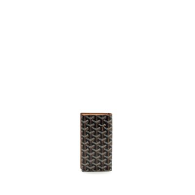 Alternative view of GOYARD PORTEFEUILLE ST LAMBERT LONG WALLET WITH PHONE HOLDER GOYARDLINE CANVAS / LEATHER BROWN