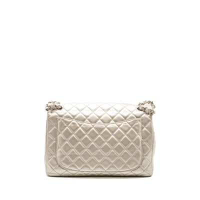 Alternative view of CHANEL CLASSIC QUILTED FLAP BAG LAMBSKIN METALLIC PALE GOLD SHW
