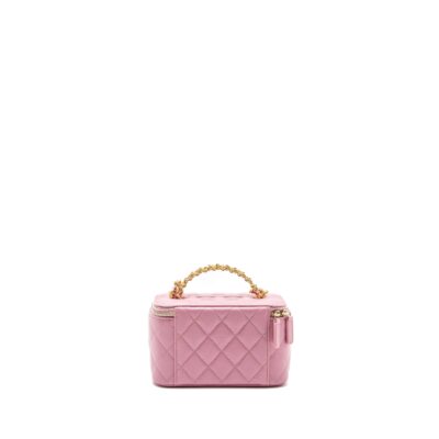 Alternative view of CHANEL LETTER TOP HANDLE LONG VANITY WITH CHAIN CAVIAR PINK GHW