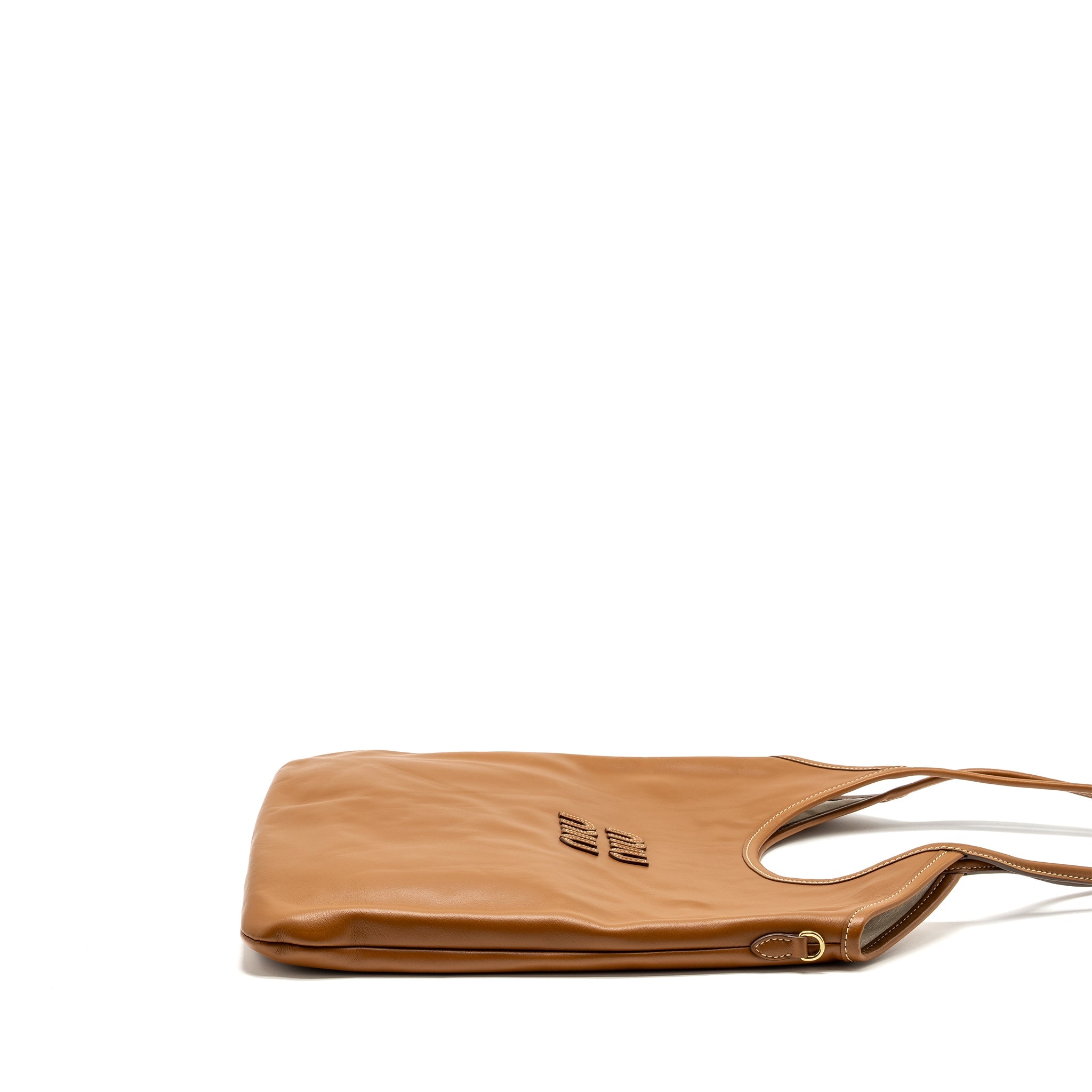 MIU MIU IVY LEATHER BAG CALFSKIN CARAMEL GHW - Image 3