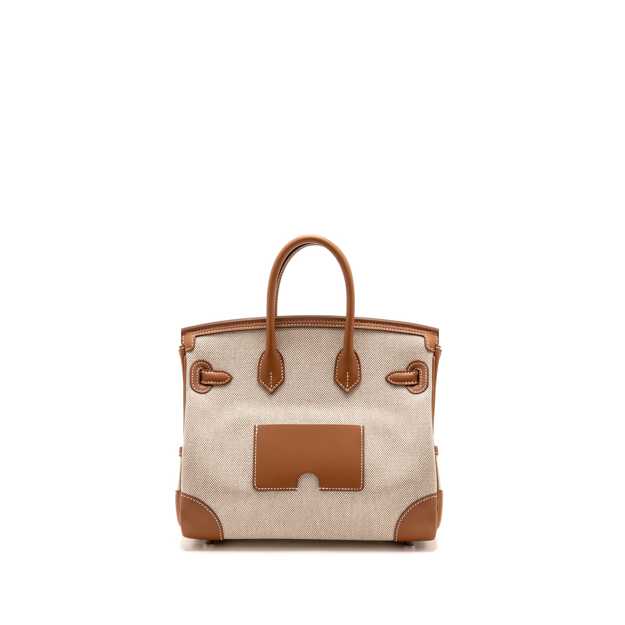 HERMES BIRKIN 25 CARGO TOILE H/SWIFT ECRU-BEIGE/GOLD SHW - Image 2