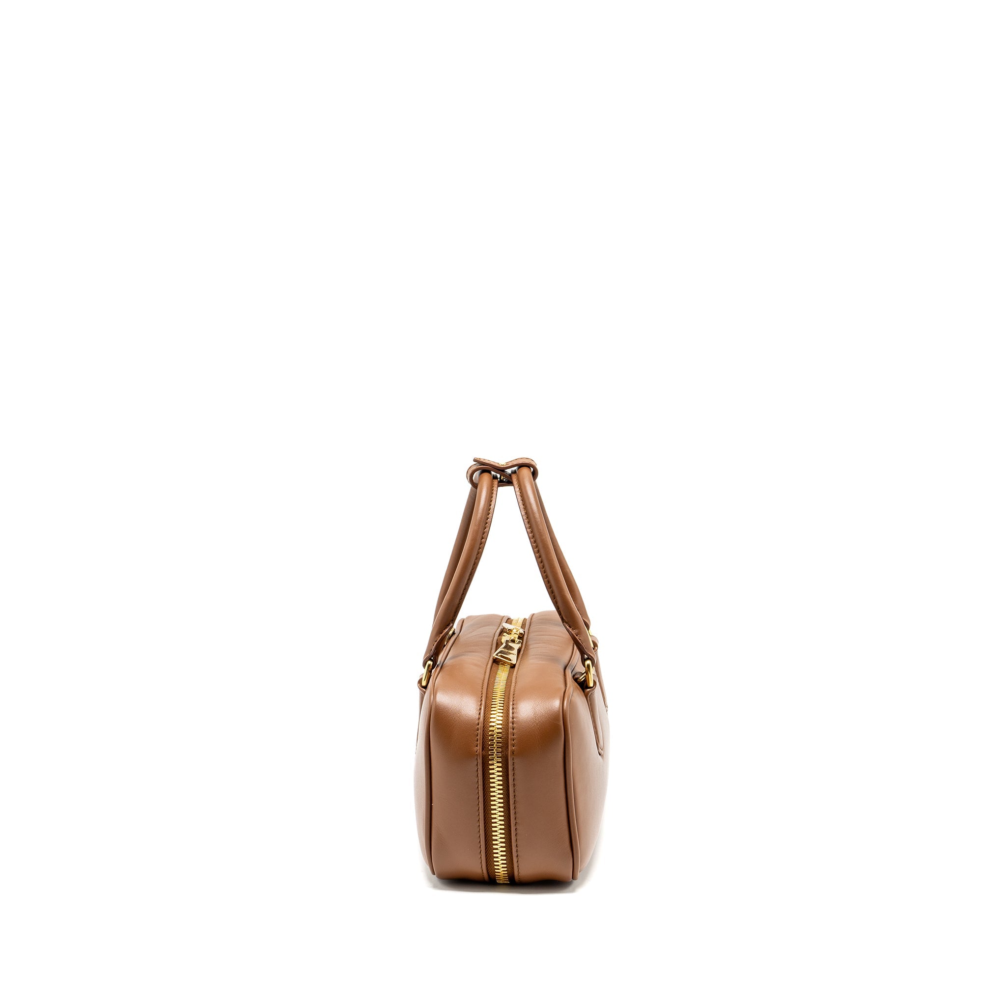MIU MIU COGNAC ARCADIE LEATHER BAG GHW - Image 4