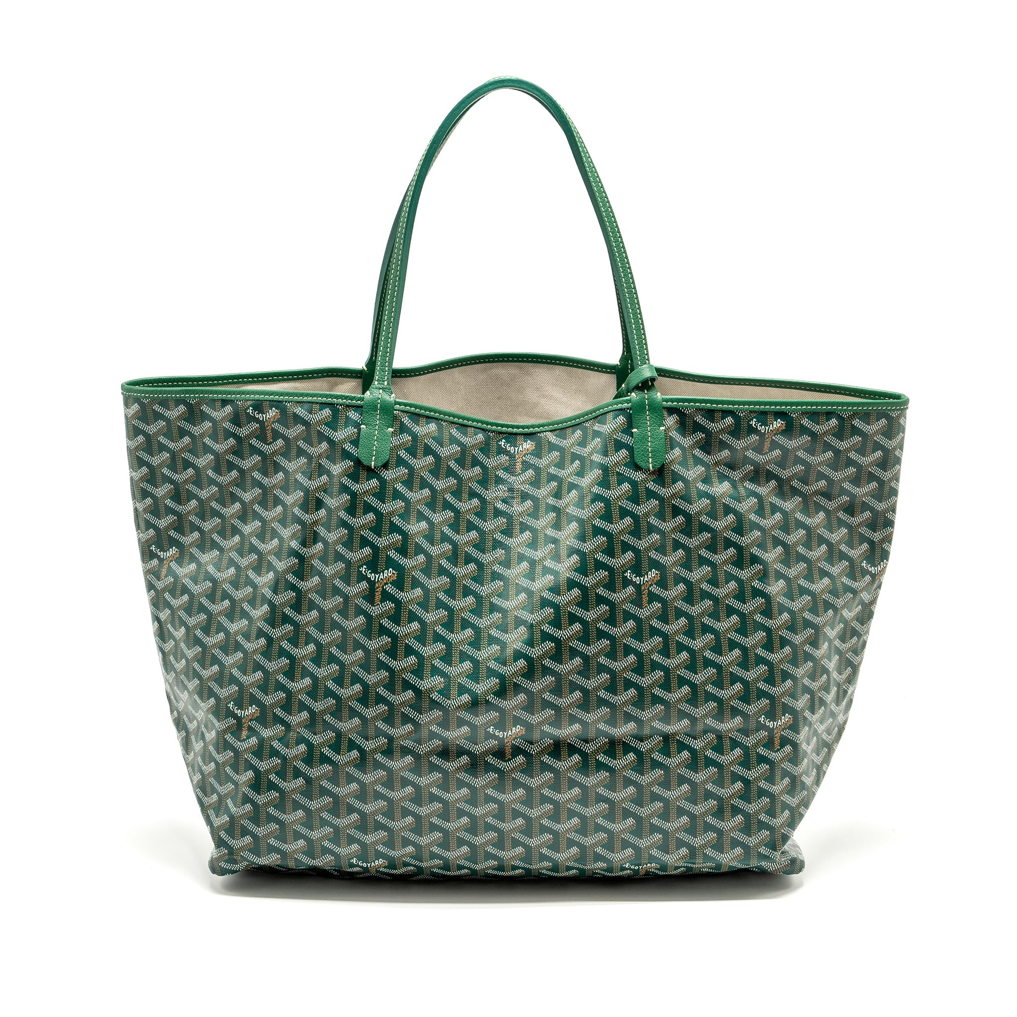 GOYARD SAINT LOUIS GM TOTE BAG CANVAS / CALFSKIN GREEN SHW - Image 2
