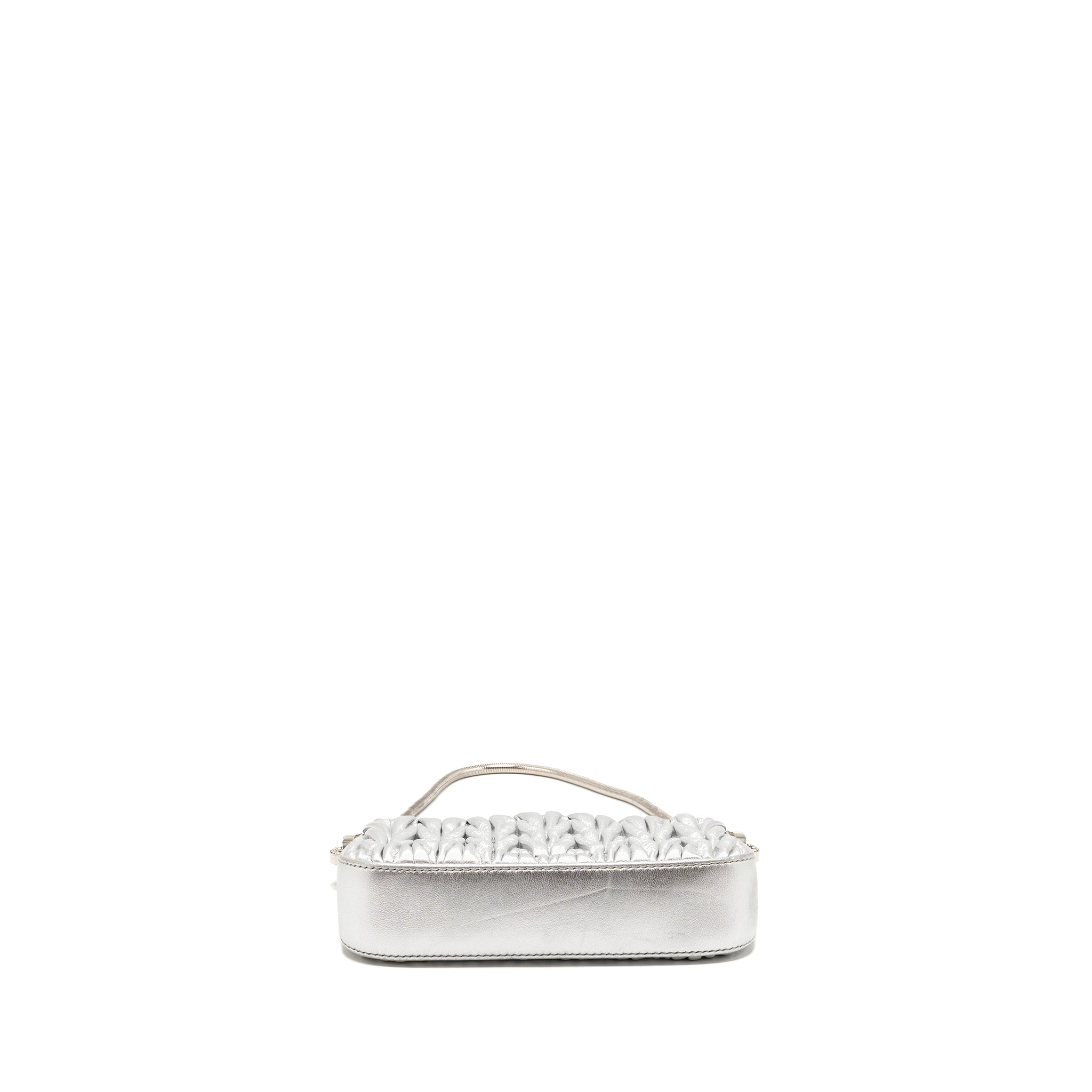 MIU MIU SASSY BAG MATELASSE NAPA LEATHER SILVER SHW - Image 6