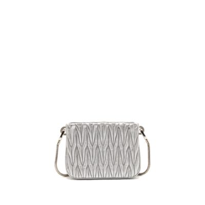 Alternative view of MIU MIU SASSY BAG MATELASSE NAPA LEATHER SILVER SHW