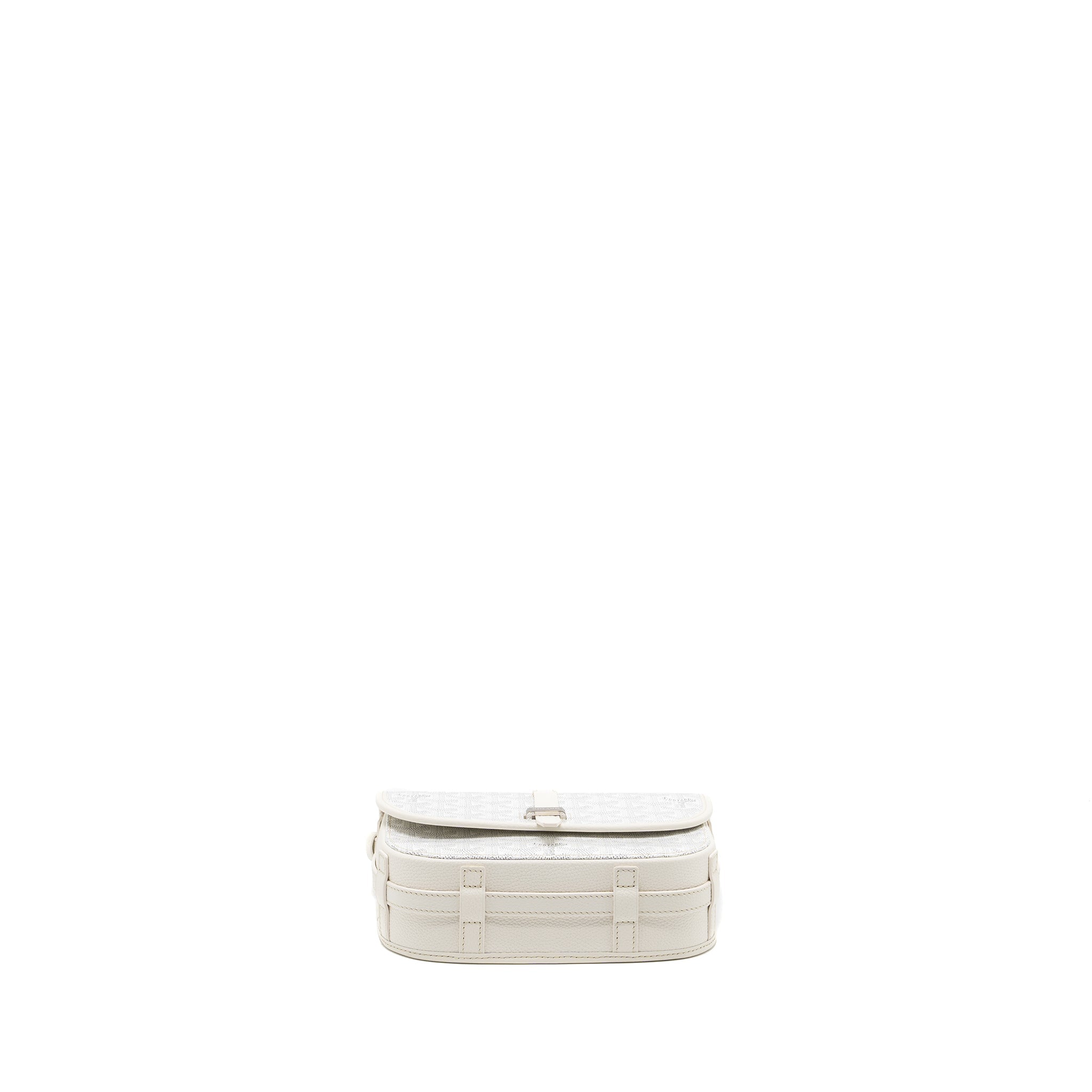 GOYARD BELVEDERE PM MESSANGER BAG GOYARDLINE CANVAS WHITE SHW - Image 5