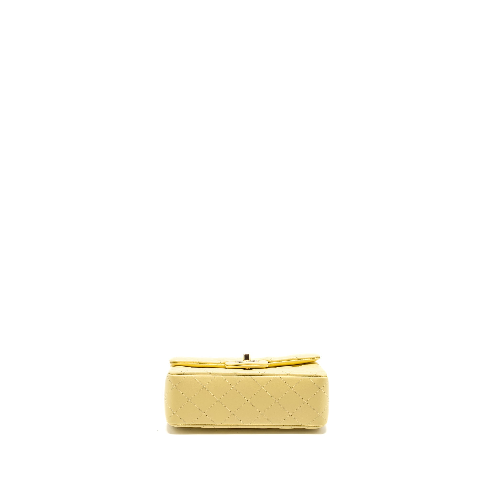 CHANEL MINI RECTANGULAR FLAP BAG LAMBSKIN YELLOW LGHW - Image 5