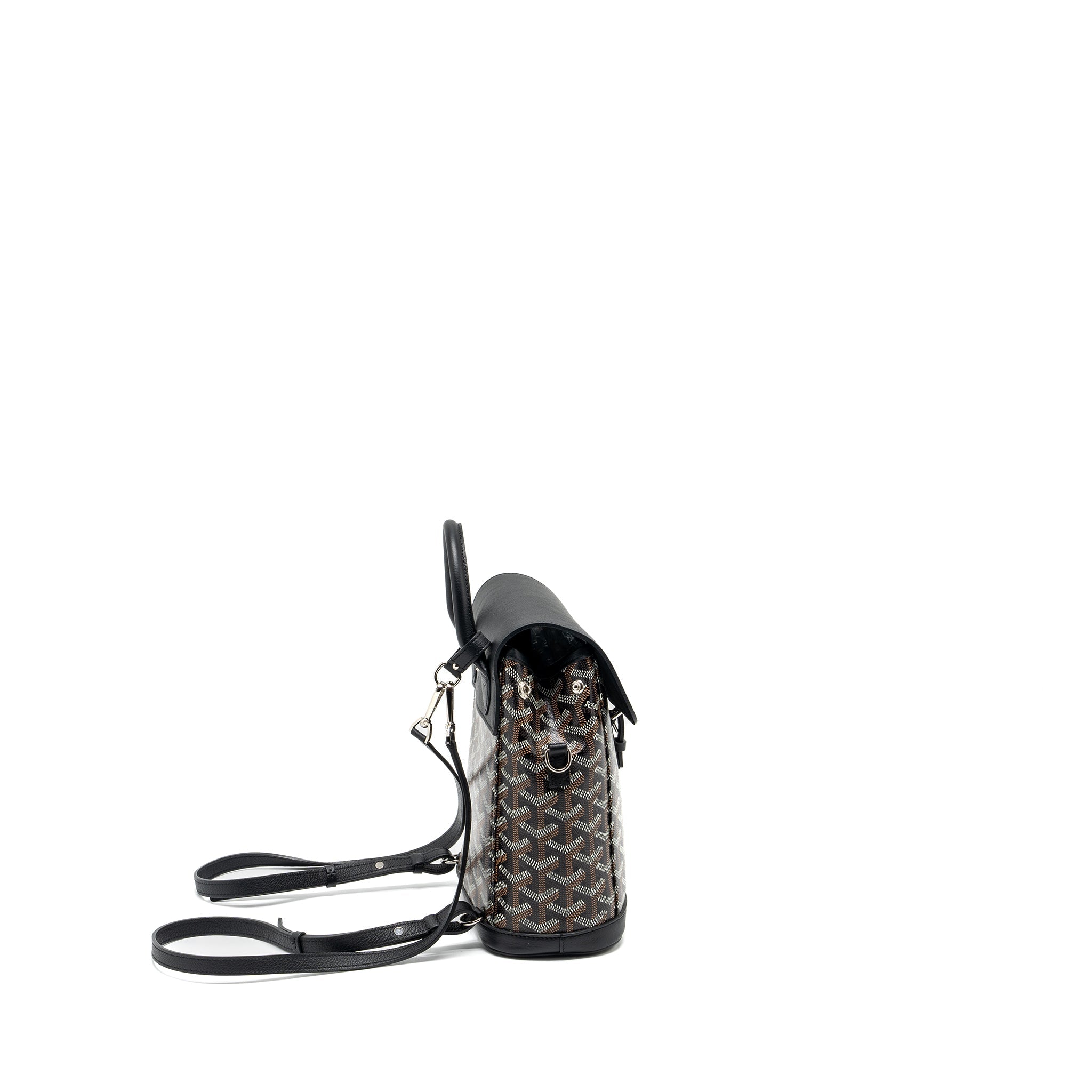 GOYARD MINI ALPIN BACKPACK GOYRADLINE CANVAS / LEATHER BLACK SHW - Image 3