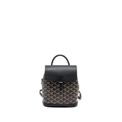 GOYARD MINI ALPIN BACKPACK GOYRADLINE CANVAS / LEATHER BLACK SHW