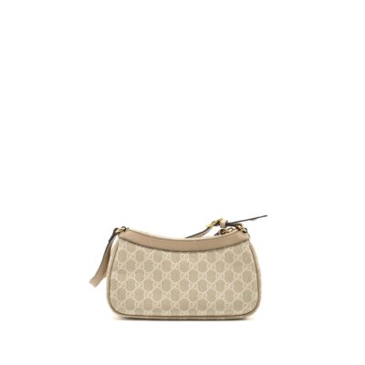 Alternative view of GUCCI OPHIDIA SMALL SHOULDER BAG GG SUPREME CANVAS BEIGE / WHITE GHW