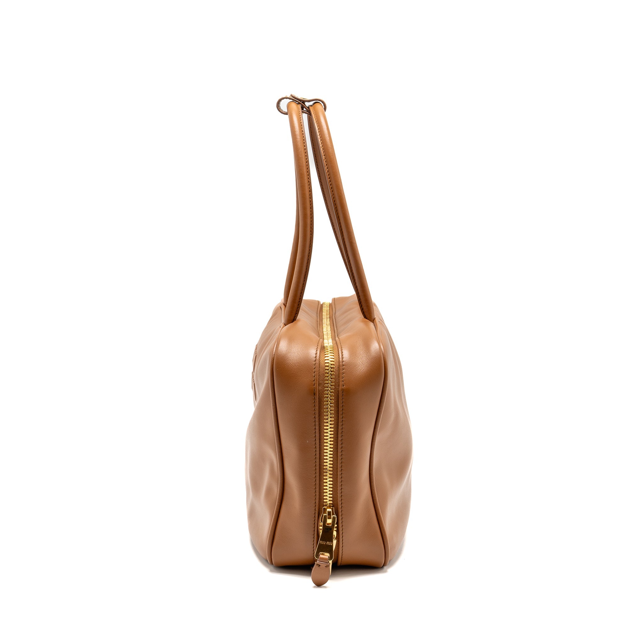 MIU MIU LARGE BEAU BAG CALFSKIN COGNAC GHW - Image 3