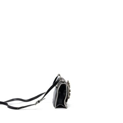 Alternative view of MIU MIU ST.LUCERTOLA EMBOSSED LEATHER BLACK SHW