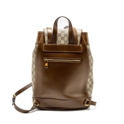 Alternative view of GUCCI 1955 HORSEBIT BACKPACK GG SUPREME CANVAS / CALFSKIN BROWN GHW