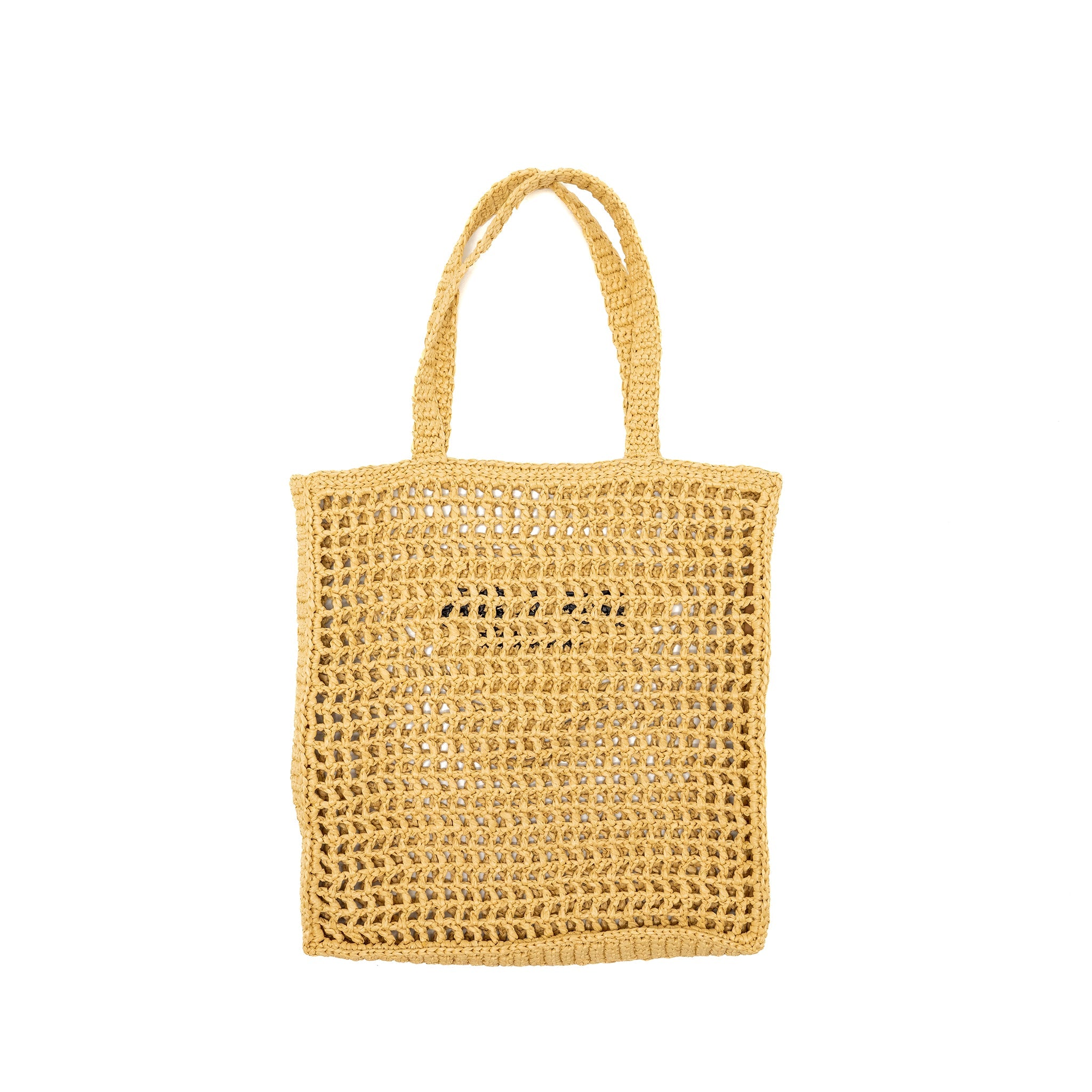 PRADA CROCHET TOTE BAG RAFFIA TAN - Image 2