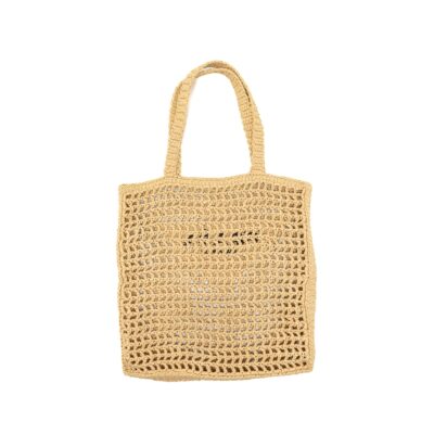 Alternative view of PRADA CROCHET TOTE BAG RAFFIA NATURAL