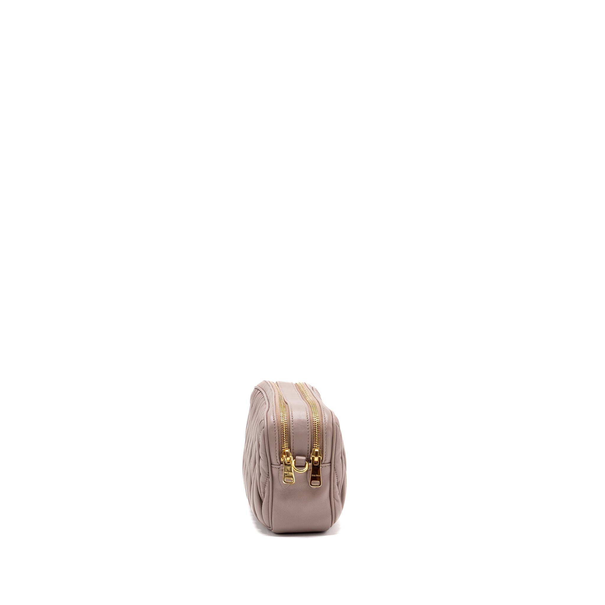 MIU MIU CAMERA CROSSBODY BAG NAPPA DUSTY PINK GHW - Image 3