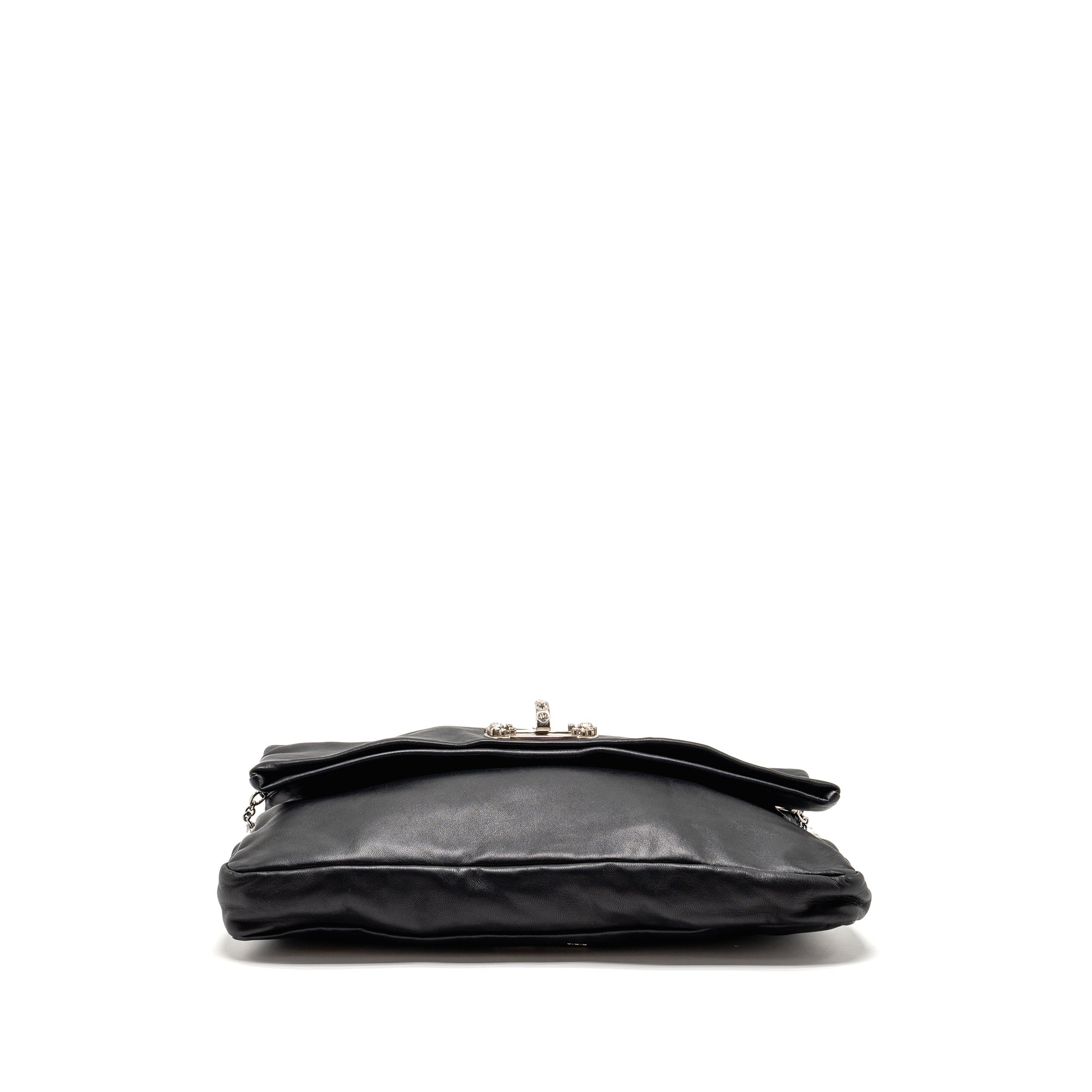 MIU MIU LARGE FLAP SHOULDER BAG LAMBSKIN BLACK SHW - Image 5