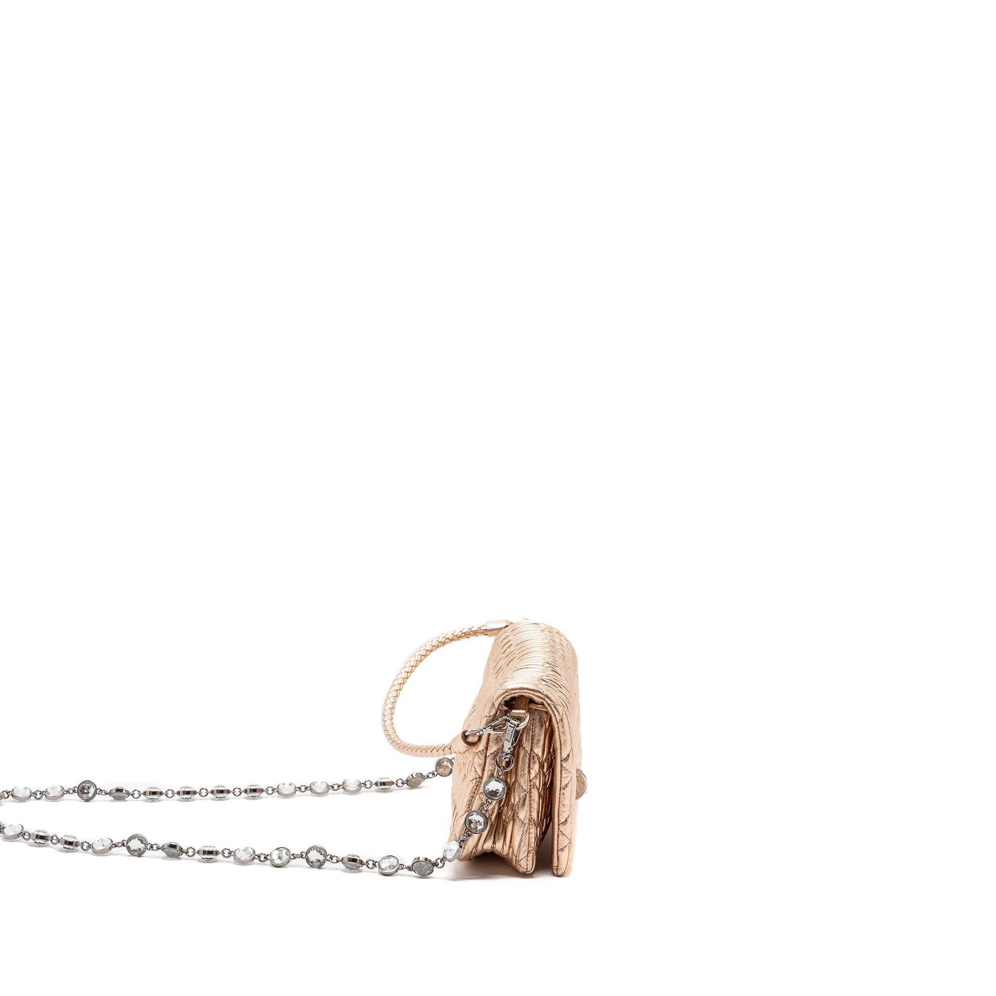 MIU MIU CRYSTAL SHOULDER BAG NAPPA CIPRIA LAME SHW - Image 3