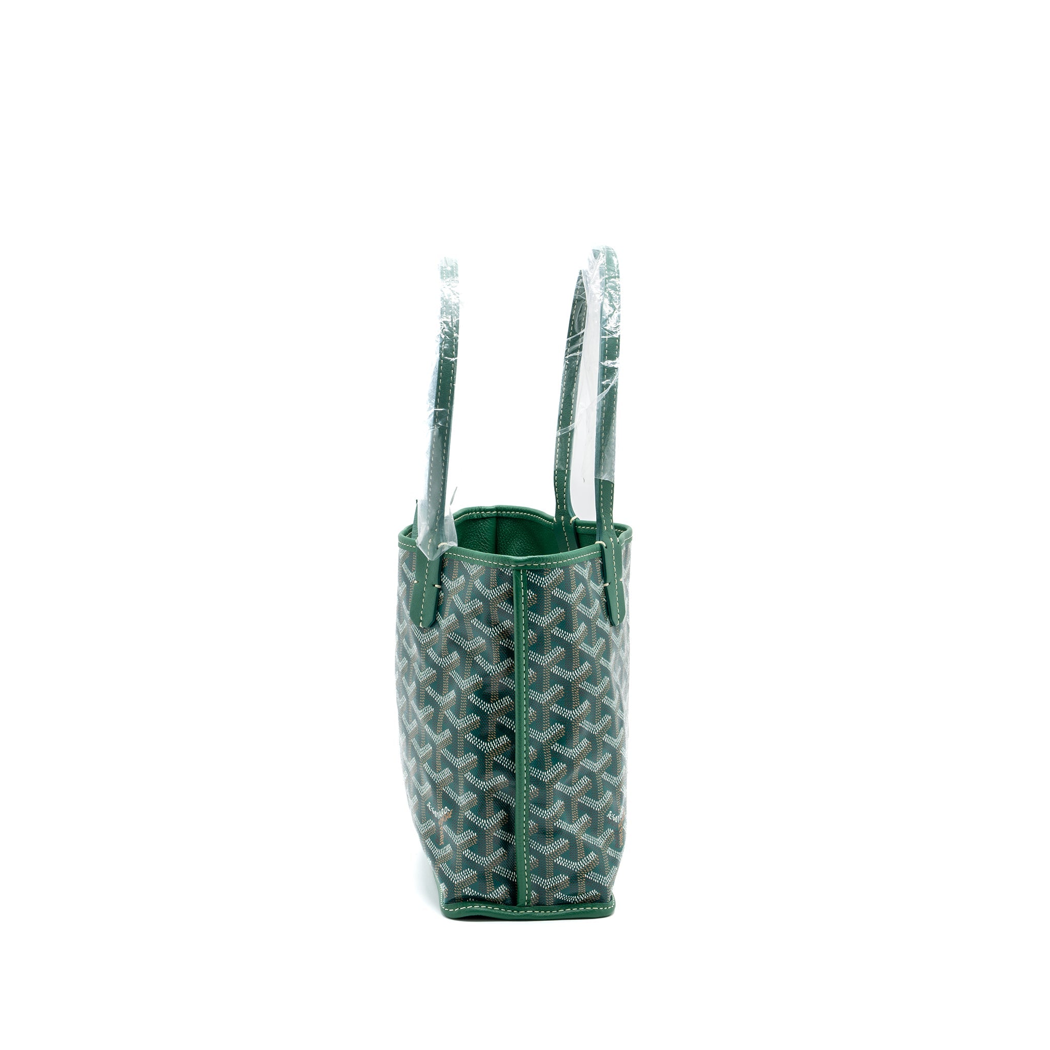 GOYARD ANJOU MINI BAG CANVAS/CALFSKIN GREEN SHW - Image 3