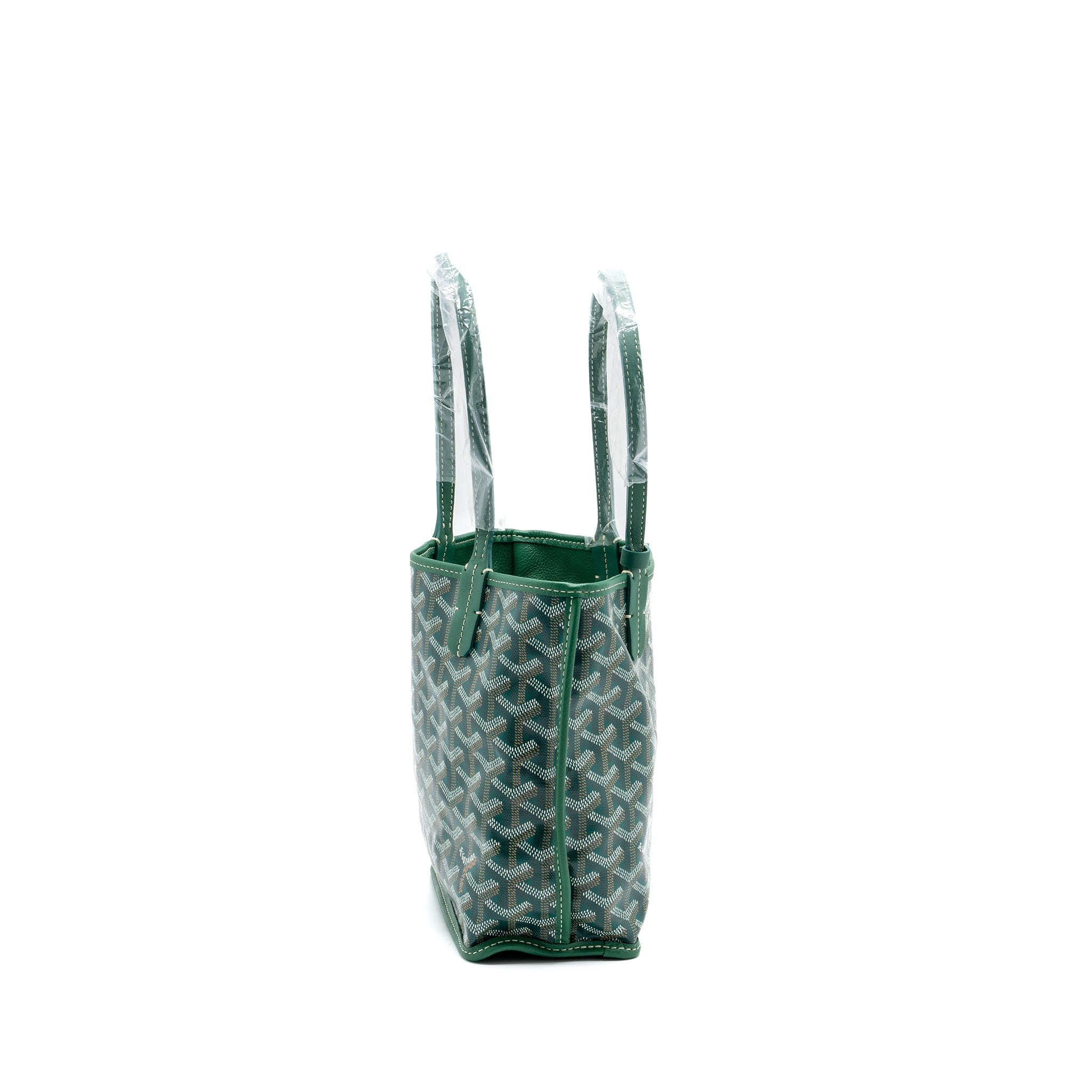 GOYARD ANJOU MINI BAG CANVAS/CALFSKIN GREEN SHW - Image 4