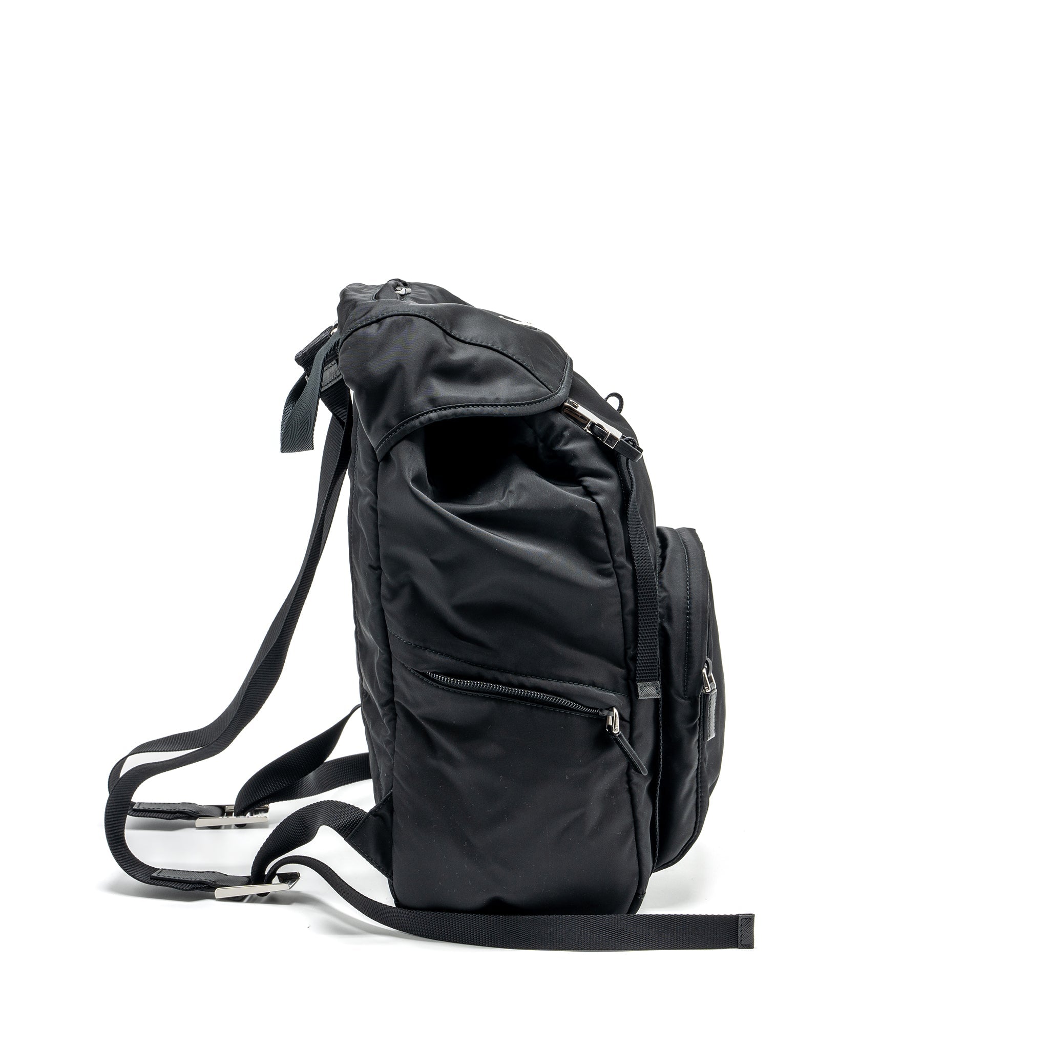 PRADA BACKPACK RE-NYLON/SAFFIANO BLACK SHW - Image 3