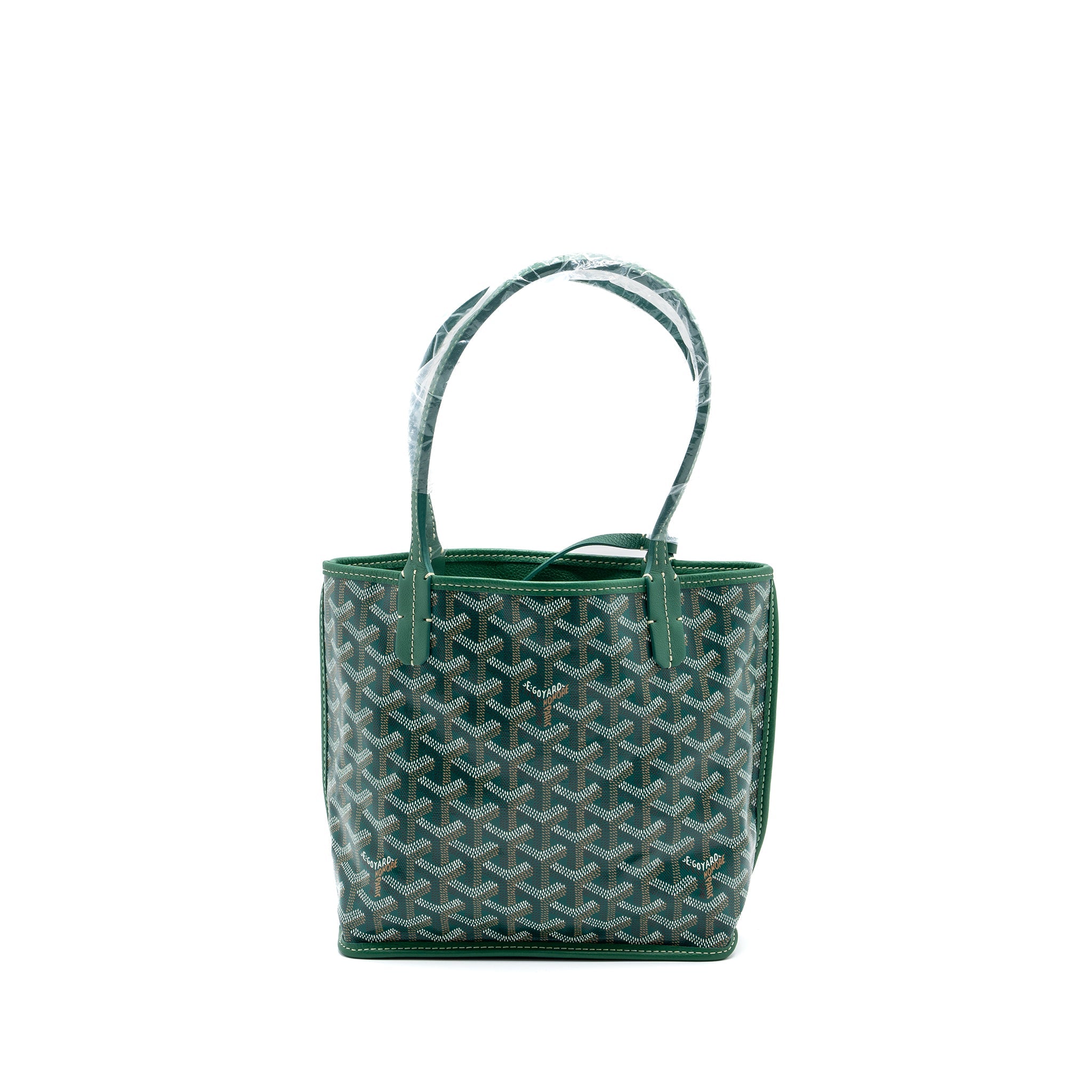 GOYARD ANJOU MINI BAG CANVAS/CALFSKIN GREEN SHW