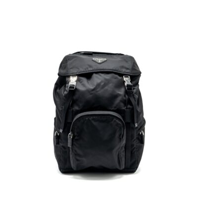 PRADA BACKPACK RE-NYLON/SAFFIANO BLACK SHW