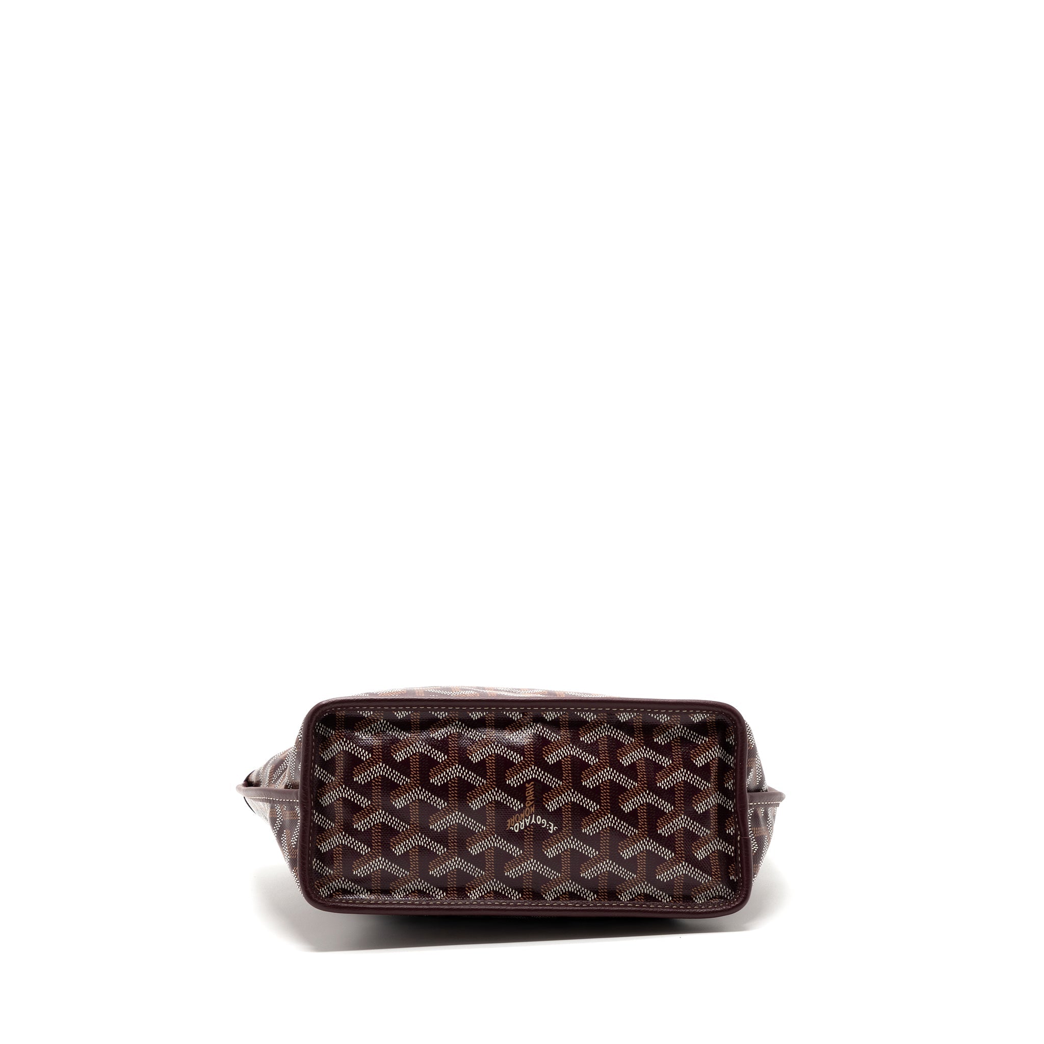 GOYARD MINI ANJOU MINI BAG CANVAS/ CALFSKIN BURGUNDY SHW - Image 5