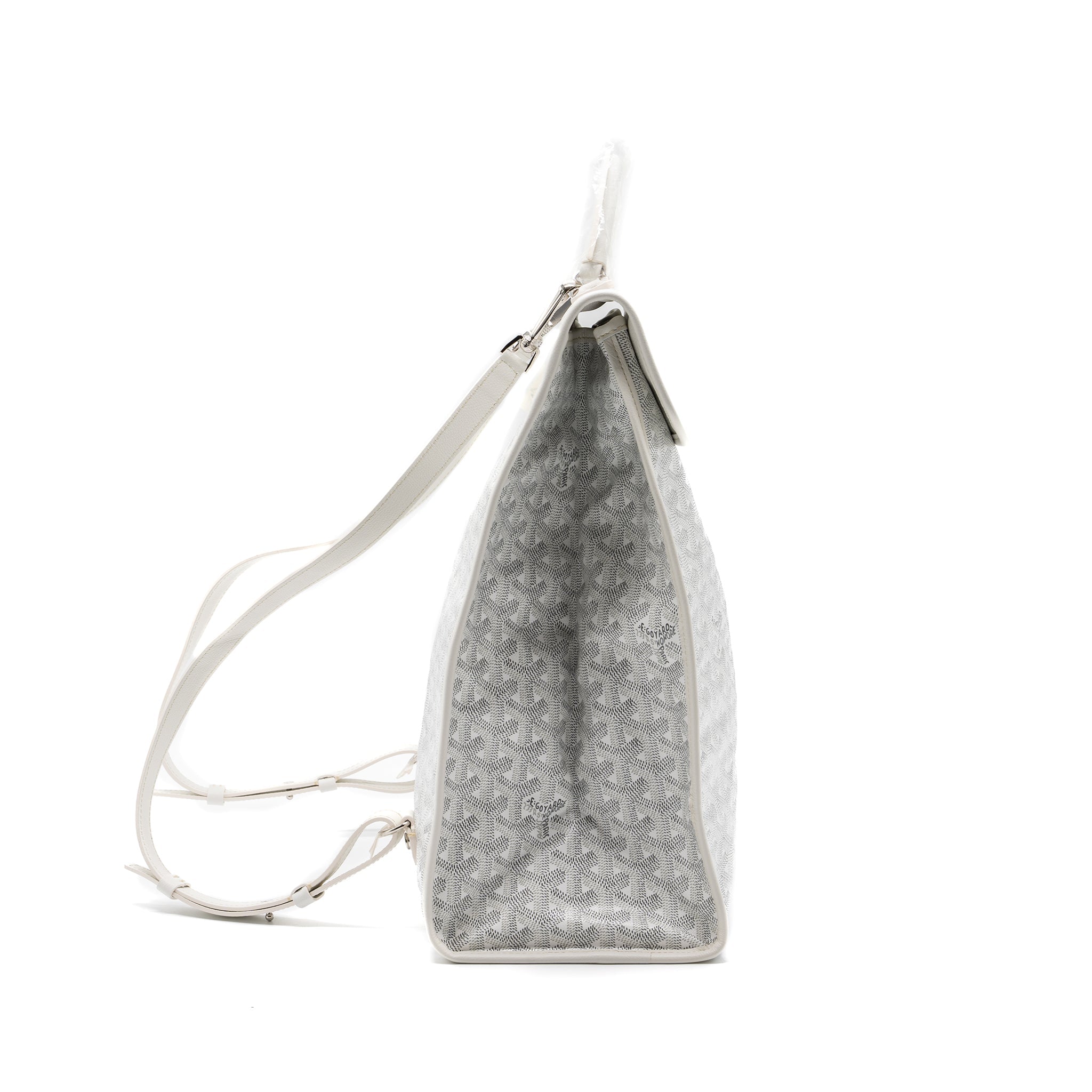 GOYARD SAINT LEGER BACKPACK GOYARDINE CANVAS WHITE SHW - Image 3
