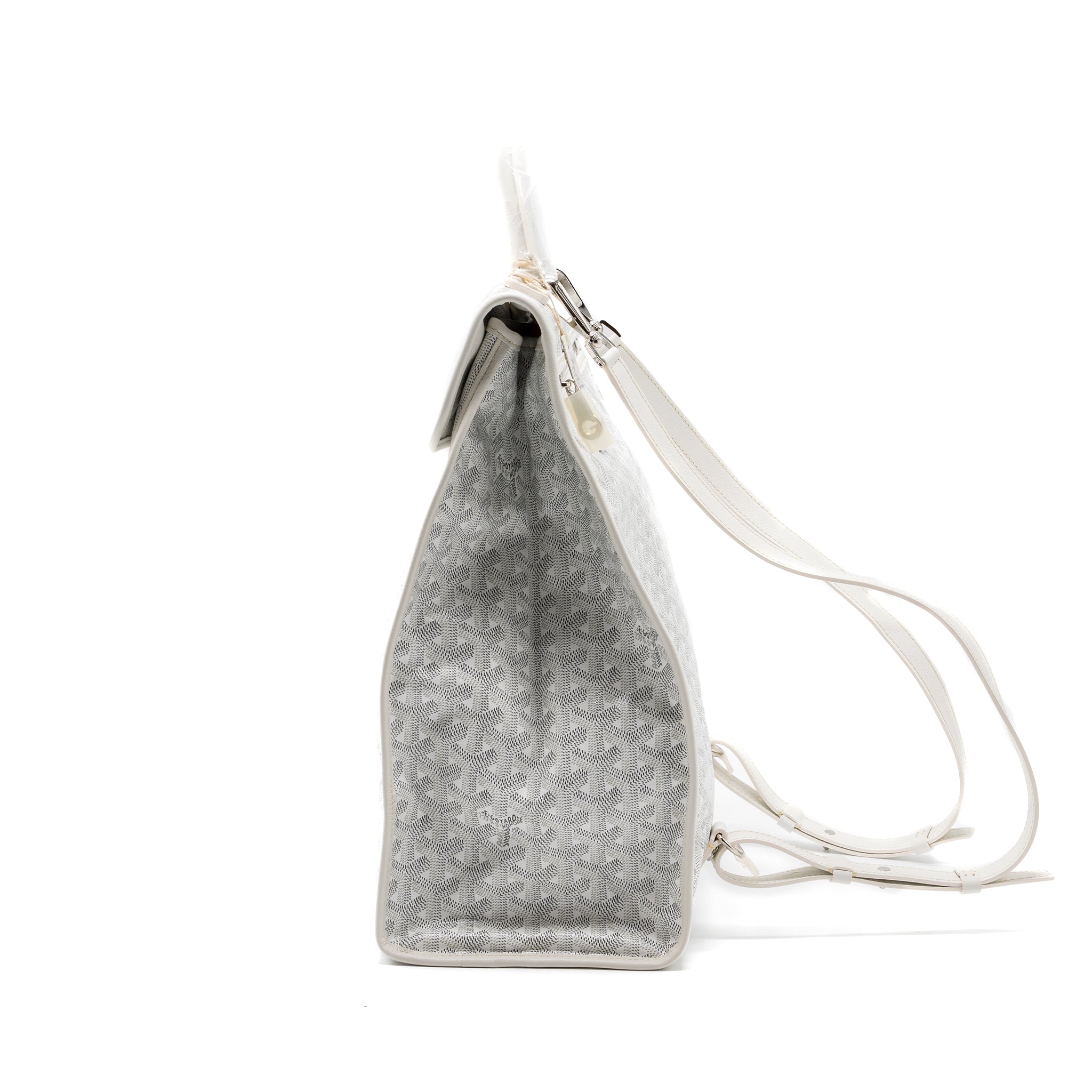 GOYARD SAINT LEGER BACKPACK GOYARDINE CANVAS WHITE SHW - Image 4