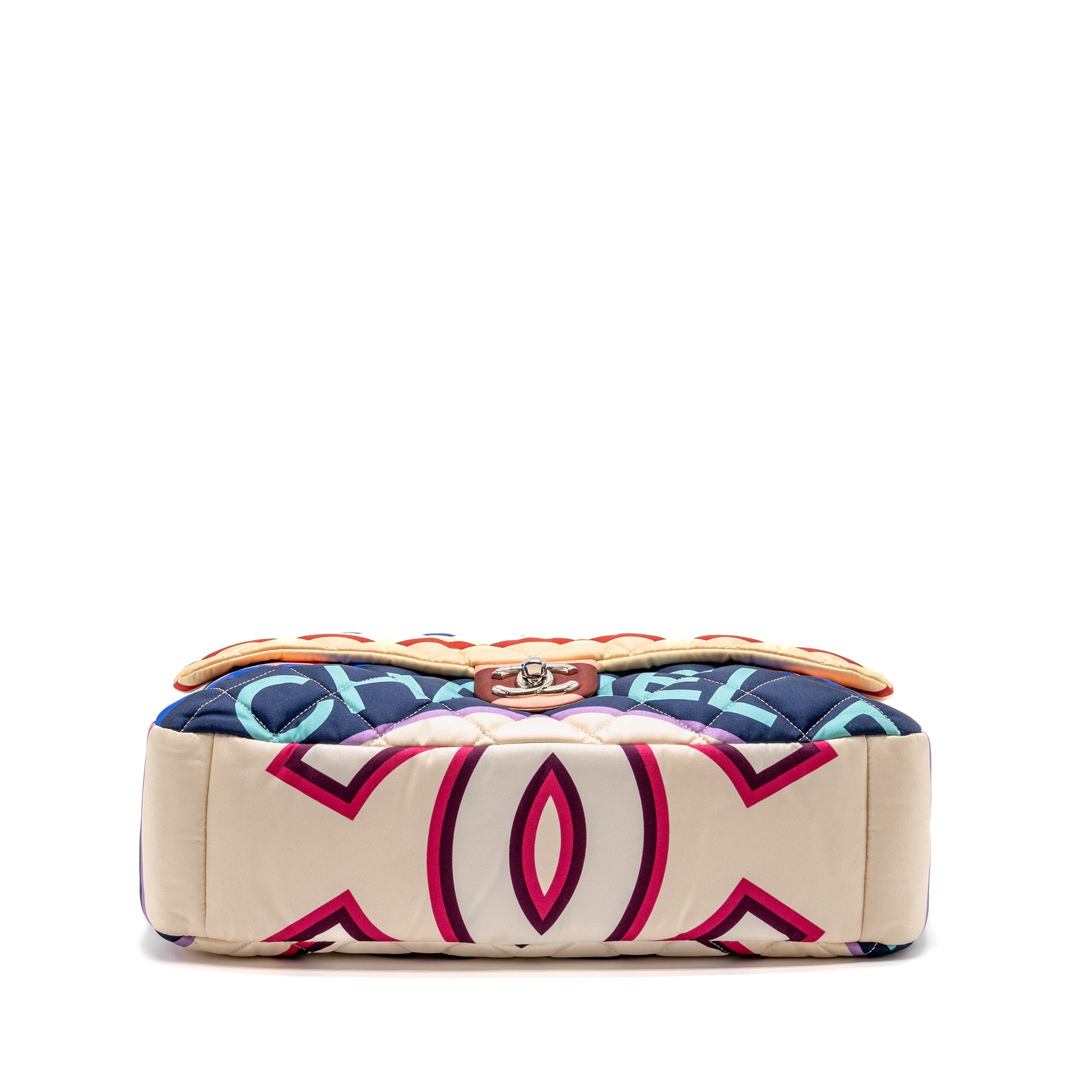 CHANEL LARGE QUILTED SINGLE FLAP BAG FABRIC MULTICOLOUR SHW - Image 5
