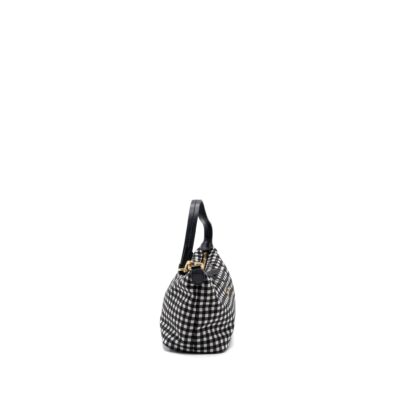Alternative view of MIU MIU SPIRIT PRINTED FAILLE MINI-BAG NYLON BLACK / WHITE GHW