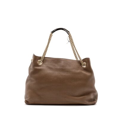 Alternative view of GUCCI DISCO TOTE BAG CALFSKIN BROWN LGHW