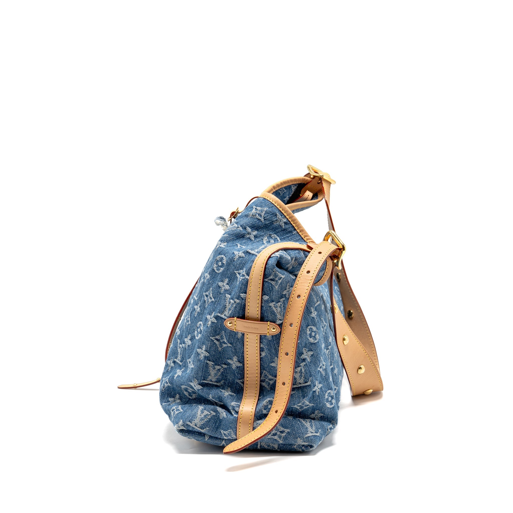 LOUIS VUITTON CARRYALL MM MONOGRAM DENIM BLUE GHW - Image 3
