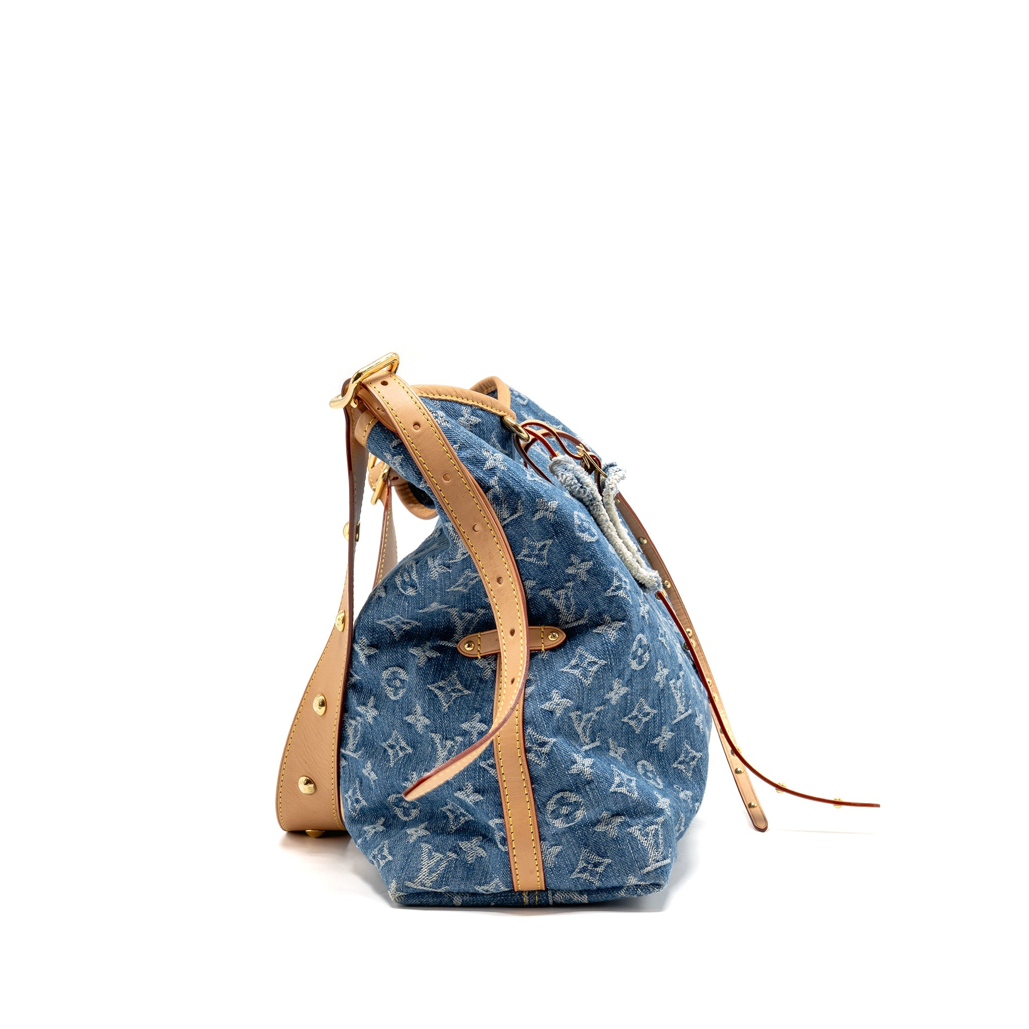 LOUIS VUITTON CARRYALL MM MONOGRAM DENIM BLUE GHW - Image 4