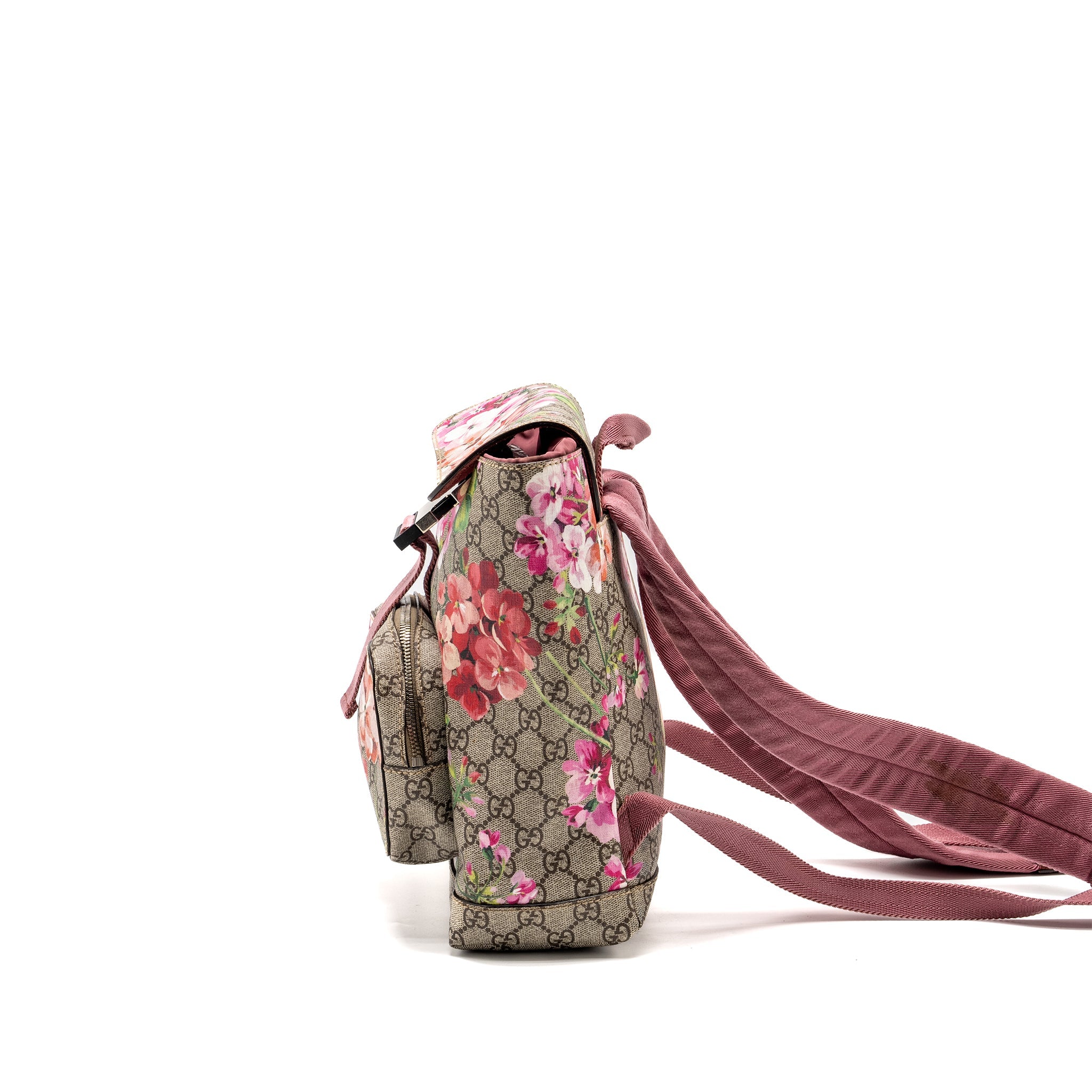 GUCCI BACKPACK FLOWER PRINTED GG SUPREME CANVAS MULTICOLOUR SHW - Image 4