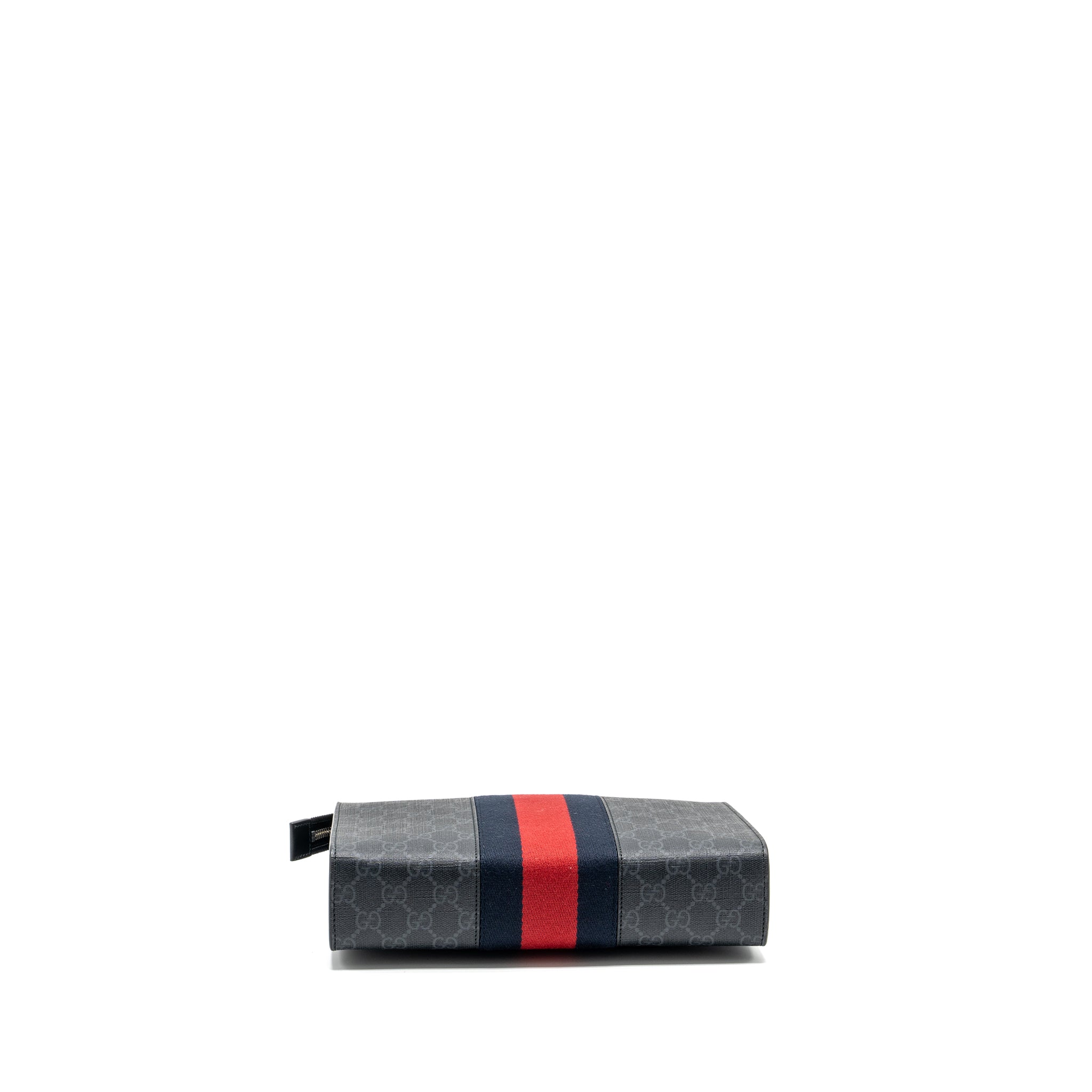 GUCCI GG SUPREME CANVAS / LEATHER ZIP CLUTCH BLACK/ MULTICOLOUR SHW - Image 5
