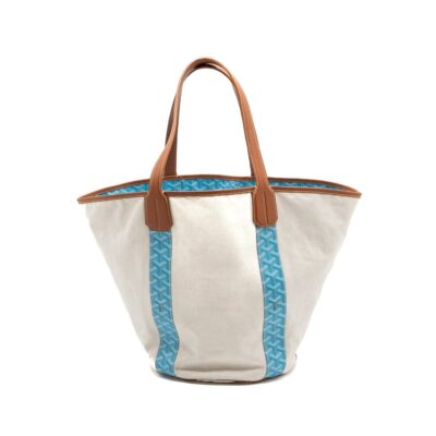 Alternative view of GOYARD BELHARRA BIARRITZ GOYARDLINE CANVAS LIGHT BLUE REVERSIBLE TOTE