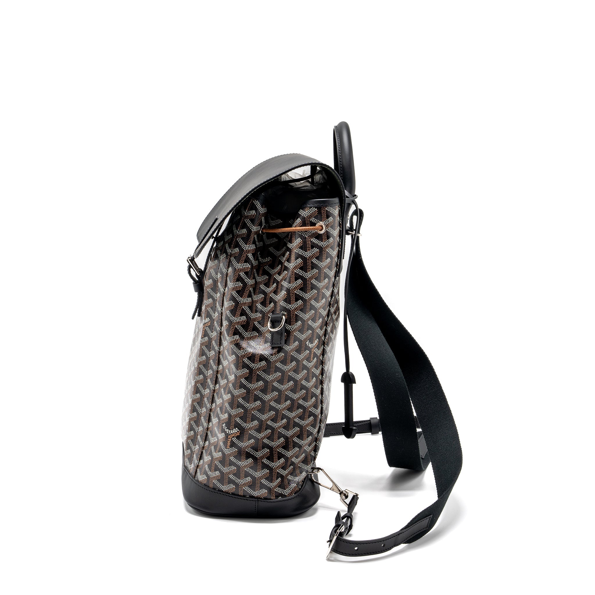 GOYARD ALPIN BACKPACK GOYARDINE CANVAS BLACK SHW - Image 4