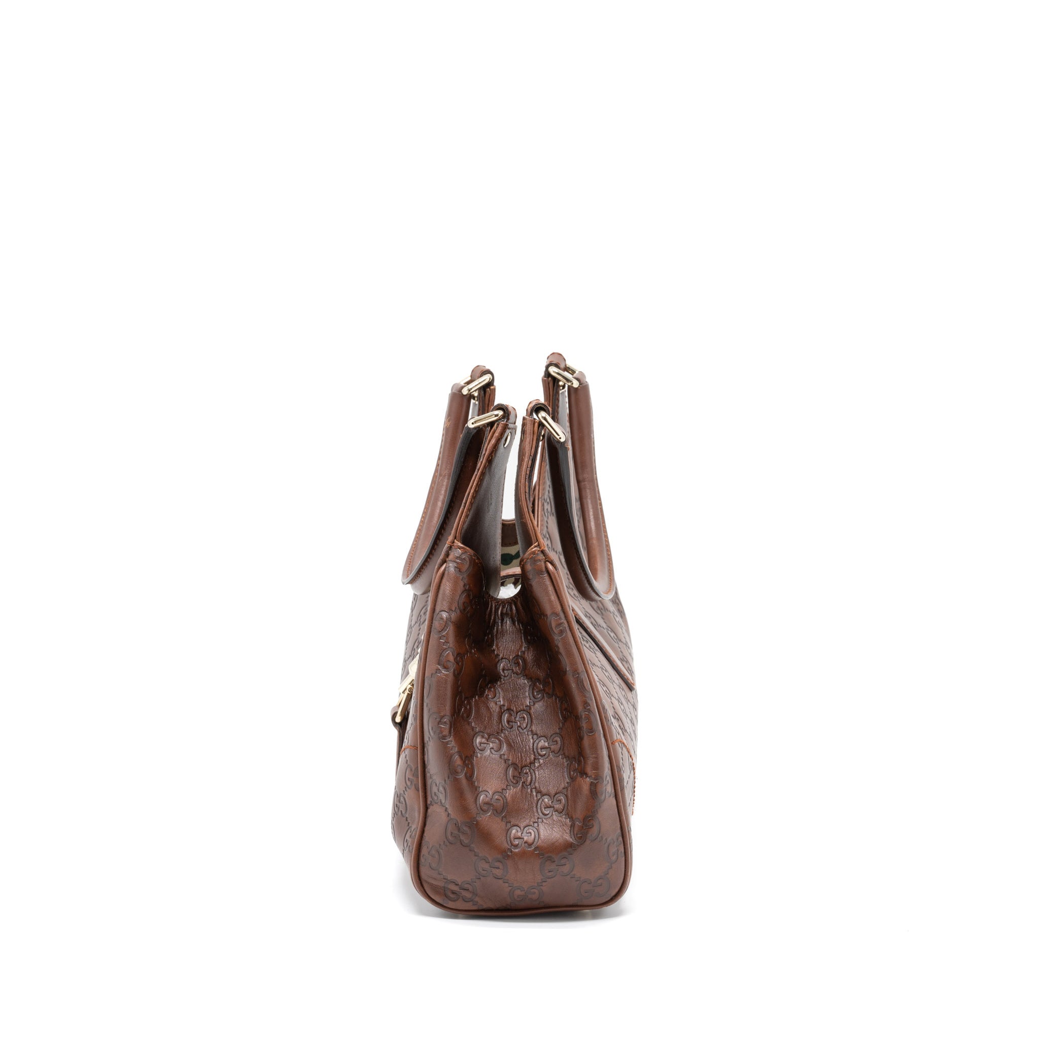GUCCI VINTAGE JACKIE BAG GG SUPREME CALFSKIN BROWN GHW - Image 3