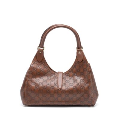 Alternative view of GUCCI VINTAGE JACKIE BAG GG SUPREME CALFSKIN BROWN GHW