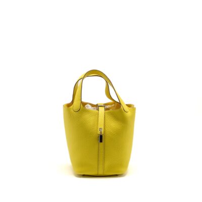 HERMES PICOTIN 18 LOCK BAG CLEMENCE 9R LIME SHW