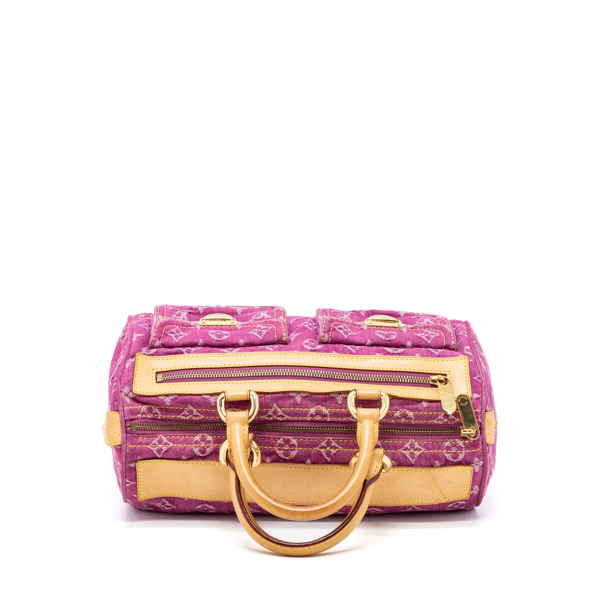 LOUIS VUITTON VINTAGE NEO SPEEDY MONOGRAM DENIM PINK GHW - Image 6